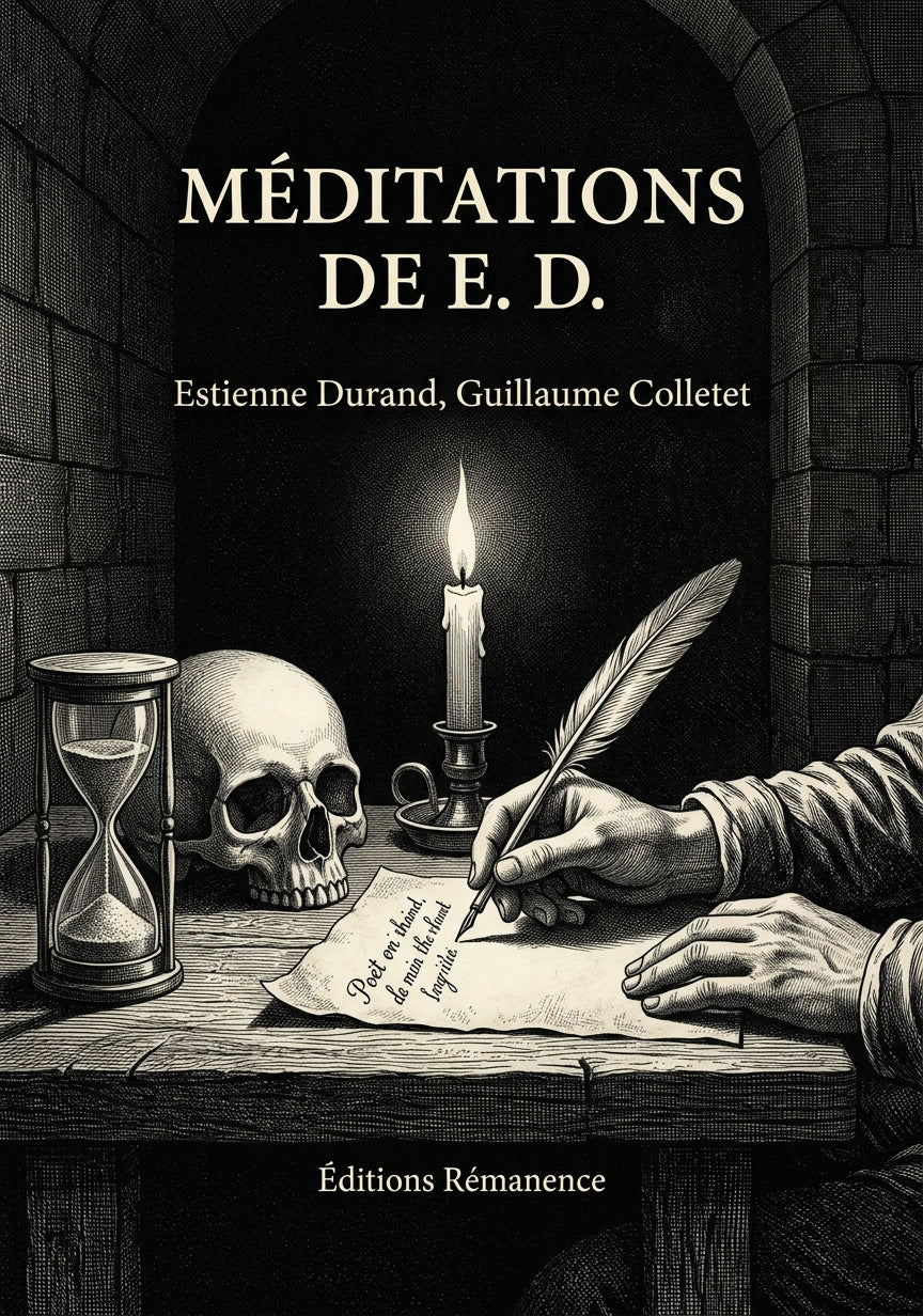 Livre Méditations de E. D. par Estienne Durand, Guillaume Colletet - Couverture - Editions Remanence