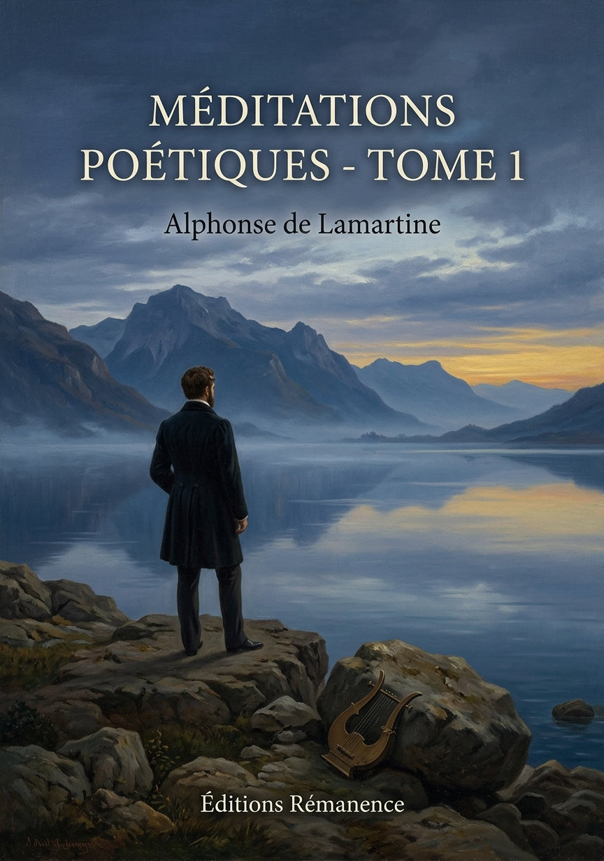 Livre Méditations poétiques - Tome 1 par Alphonse de Lamartine - Couverture - Editions Remanence