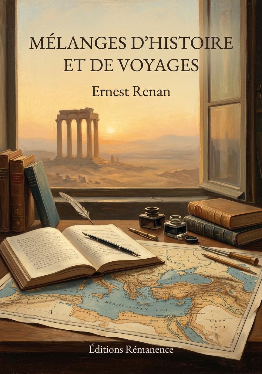 Livre Mélanges d’histoire et de voyages par Ernest Renan - Couverture - Editions Remanence