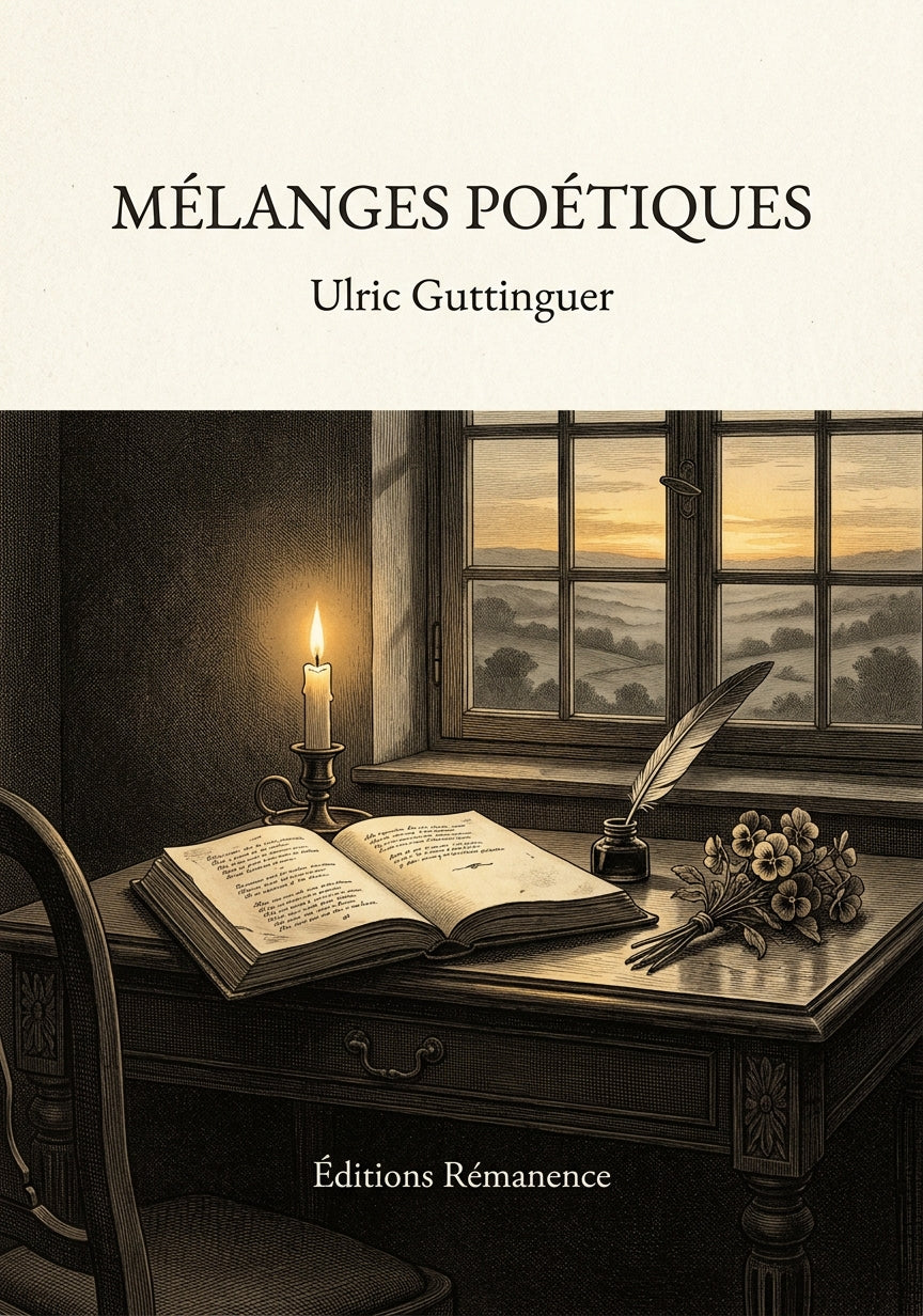 Livre Mélanges poétiques par Ulric Guttinguer - Couverture - Editions Remanence