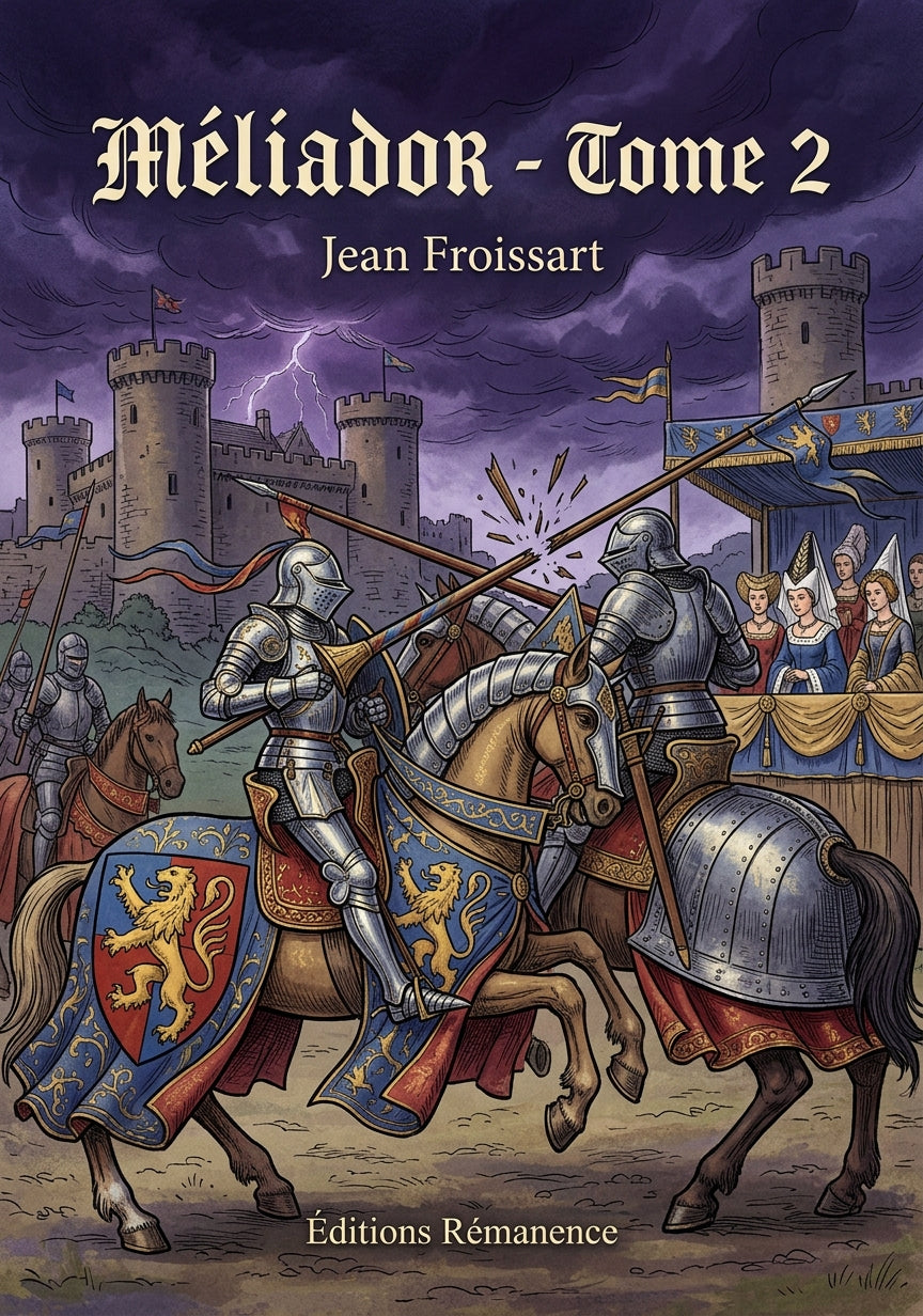 Livre Méliador - Tome 2 par Jean Froissart - Couverture - Editions Remanence