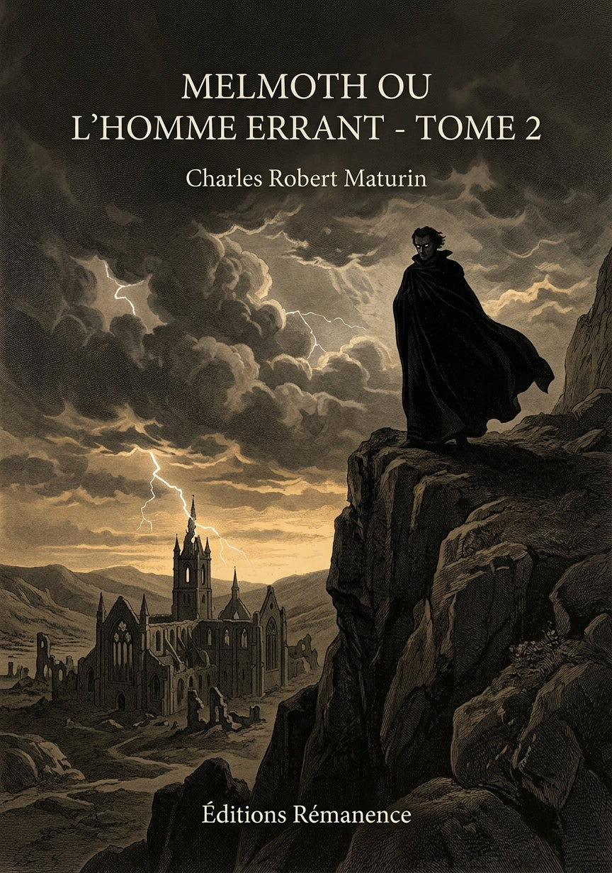 Livre Melmoth ou l’Homme errant - Tome 2 par Charles Robert Maturin - Couverture - Editions Remanence
