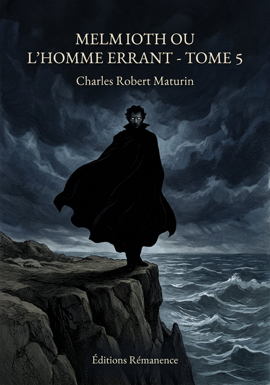 Livre Melmoth ou l’Homme errant - Tome 5 par Charles Robert Maturin - Couverture - Editions Remanence