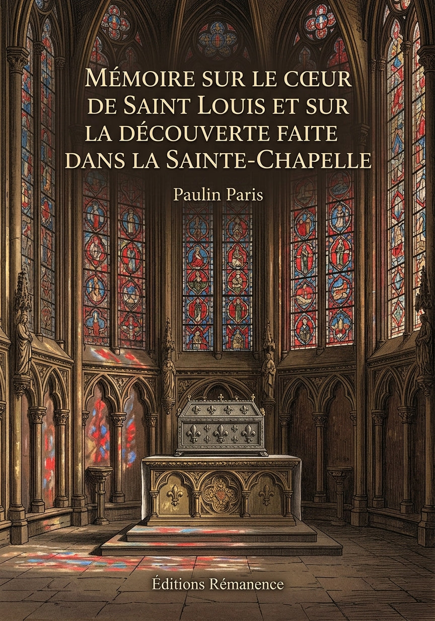 Livre Mémoire sur le cœur de saint Louis et sur la découverte faite dans la Sainte-Chapelle par Paulin Paris - Couverture - Editions Remanence