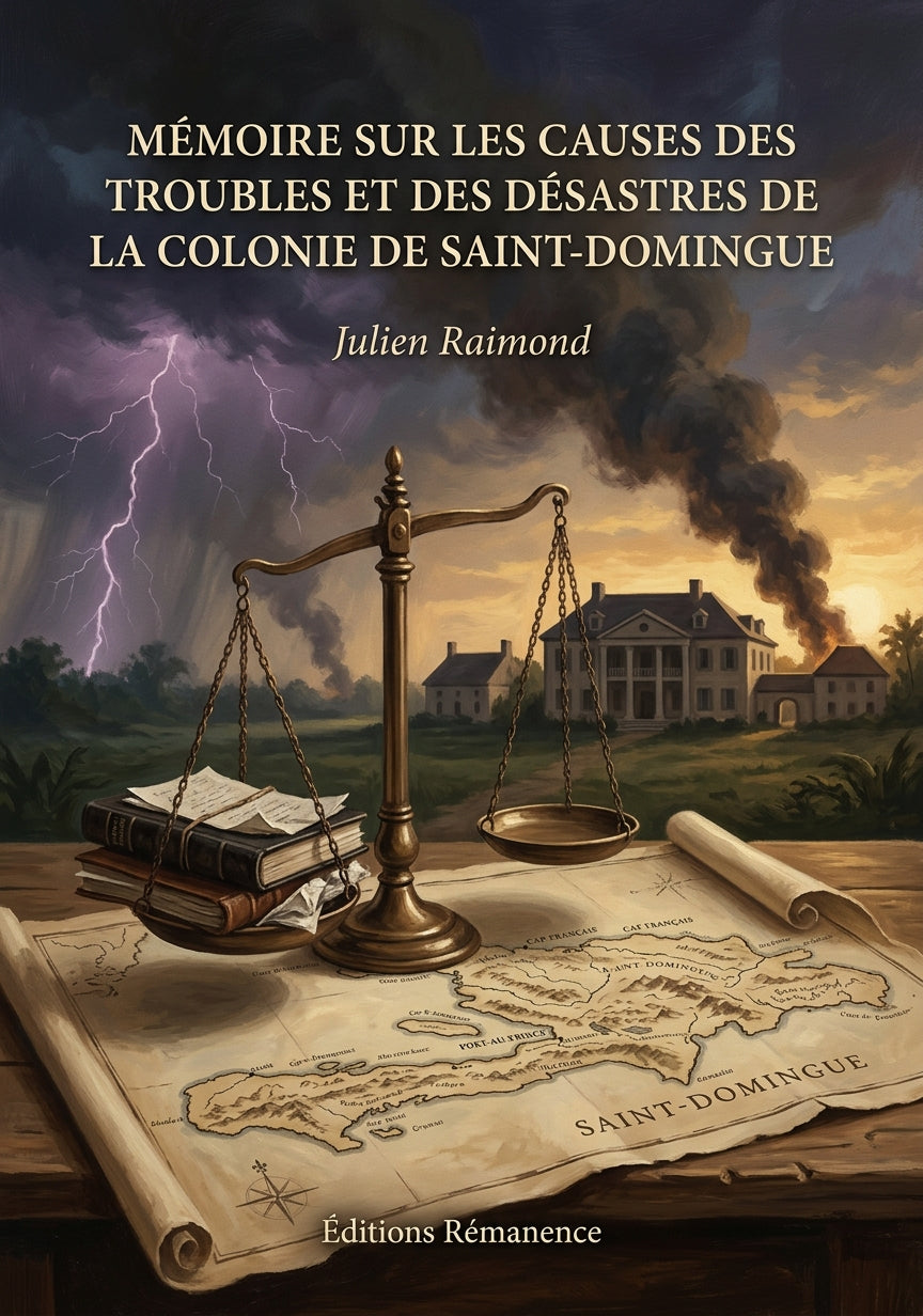 Livre Mémoire sur les causes des troubles et des désastres de la colonie de Saint-Domingue par Julien Raimond - Couverture - Editions Remanence