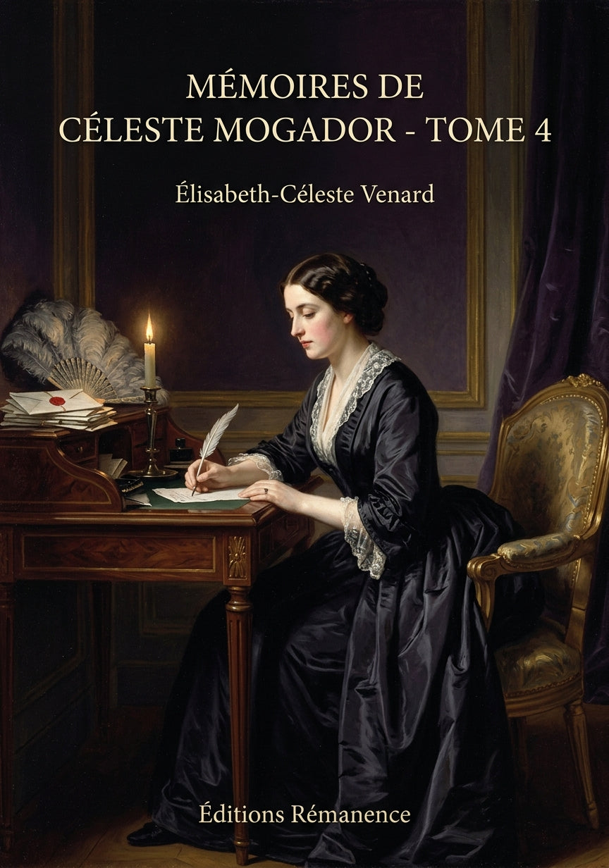 Livre Mémoires de Céleste Mogador - Tome 4 par Élisabeth-Céleste Venard - Couverture - Editions Remanence