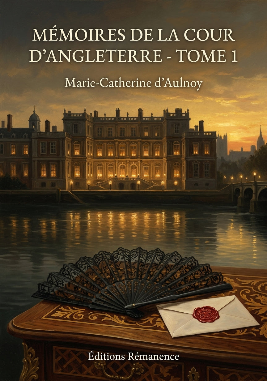 Livre Mémoires de la cour d’Angleterre - Tome 2 par Marie-Catherine d’Aulnoy - Couverture - Editions Remanence