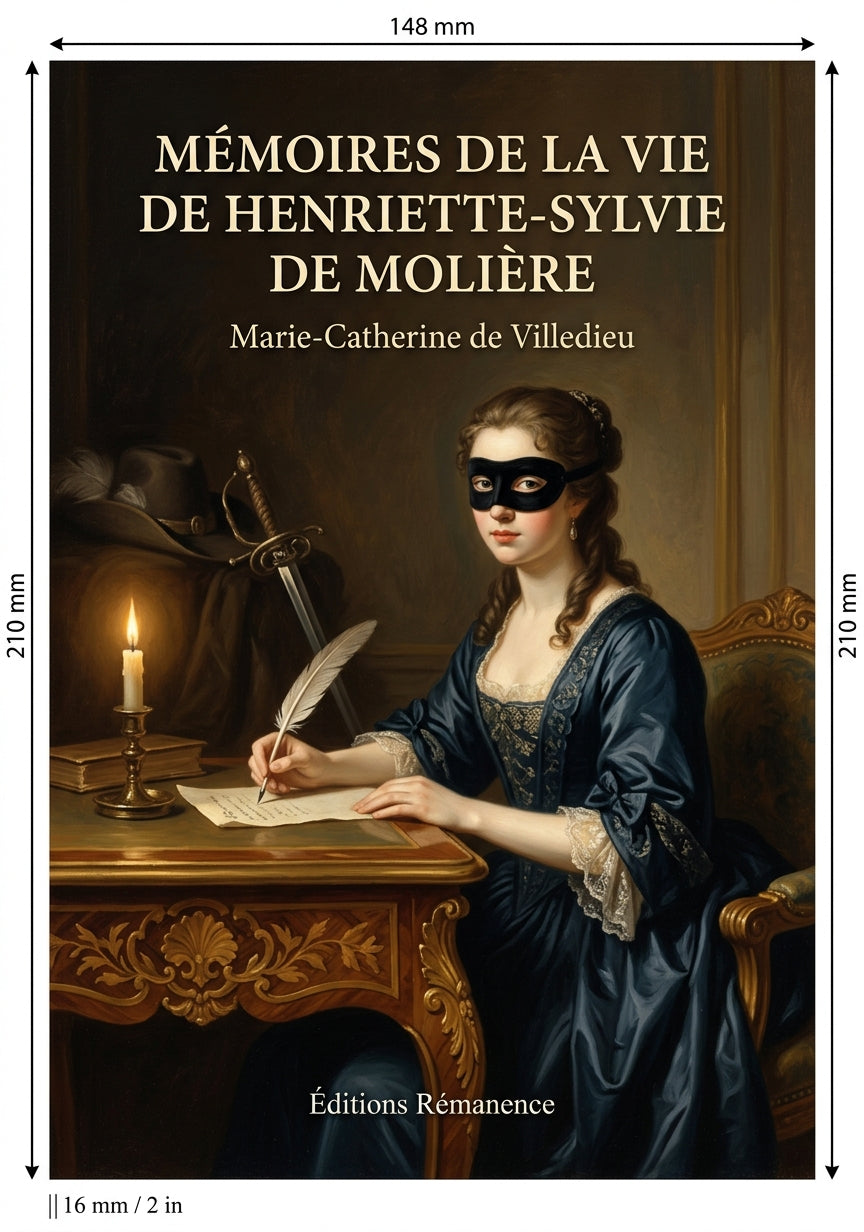 Livre Memoires de la vie de Henriette-Sylvie de Moliere par Marie-Catherine de Villedieu - Couverture - Editions Remanence