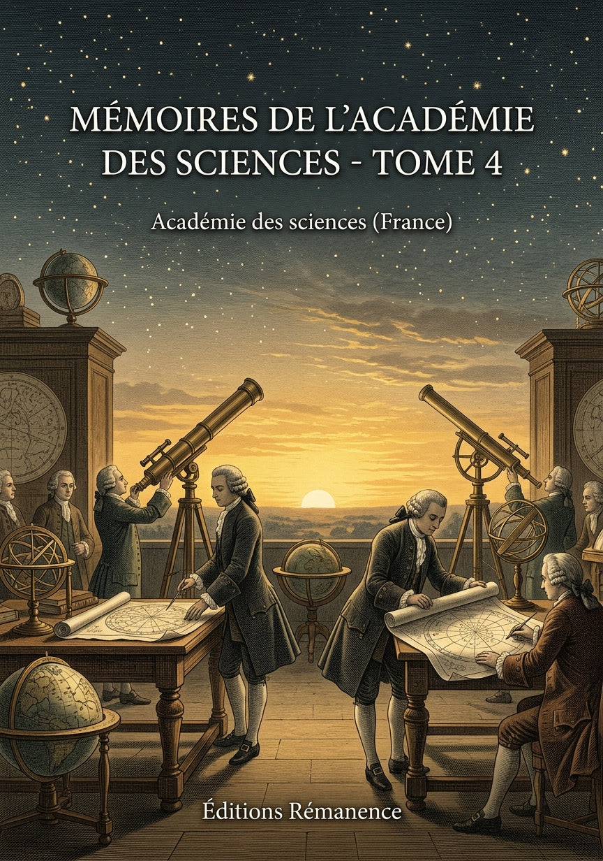 Livre Mémoires de l’Académie des sciences - Tome 4 par Académie des sciences (France) - Couverture - Editions Remanence