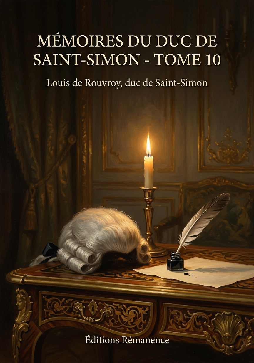 Livre Mémoires du duc de Saint-Simon - Tome 10 par Louis de Rouvroy, duc de Saint-Simon - Couverture - Editions Remanence