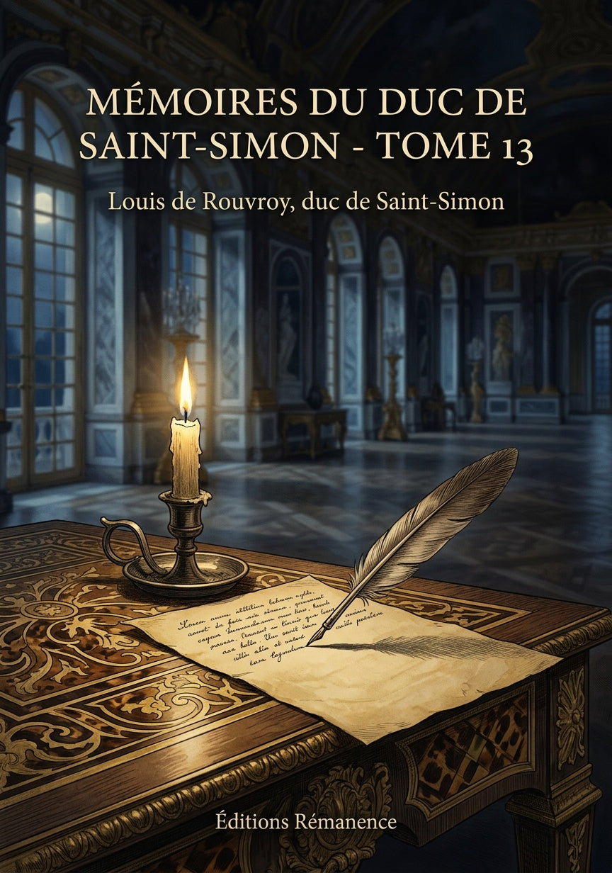 Livre Mémoires du duc de Saint-Simon - Tome 13 par Louis de Rouvroy, duc de Saint-Simon - Couverture - Editions Remanence