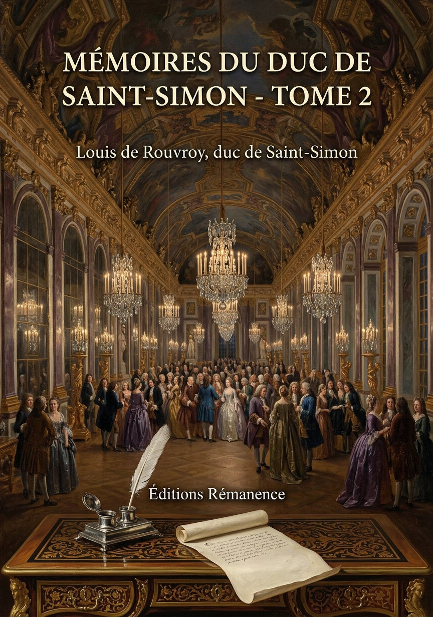 Livre Mémoires du duc de Saint-Simon - Tome 2 par Louis de Rouvroy, duc de Saint-Simon - Couverture - Editions Remanence