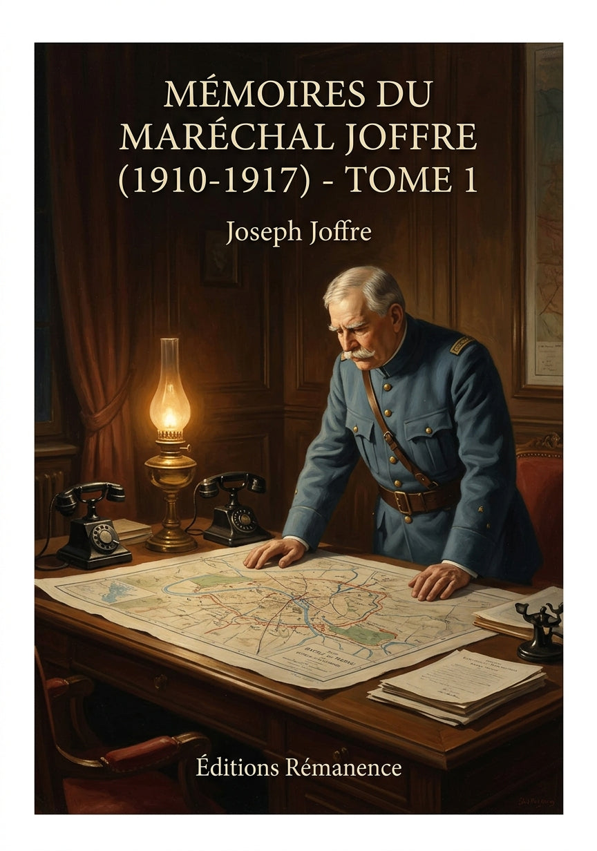 Livre Mémoires du maréchal Joffre (1910-1917) - Tome 1 par Joseph Joffre - Couverture - Editions Remanence