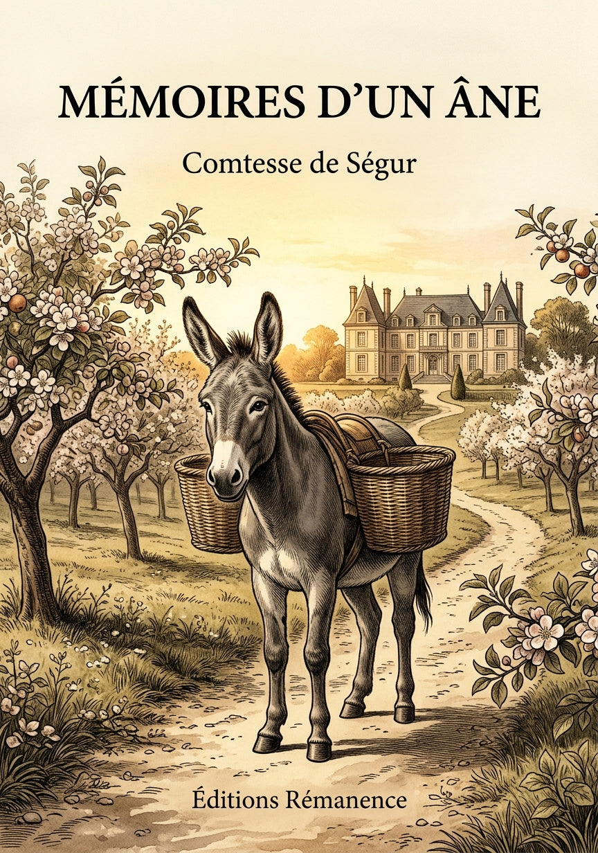 Livre Mémoires d’un âne par Comtesse de Ségur - Couverture - Editions Remanence
