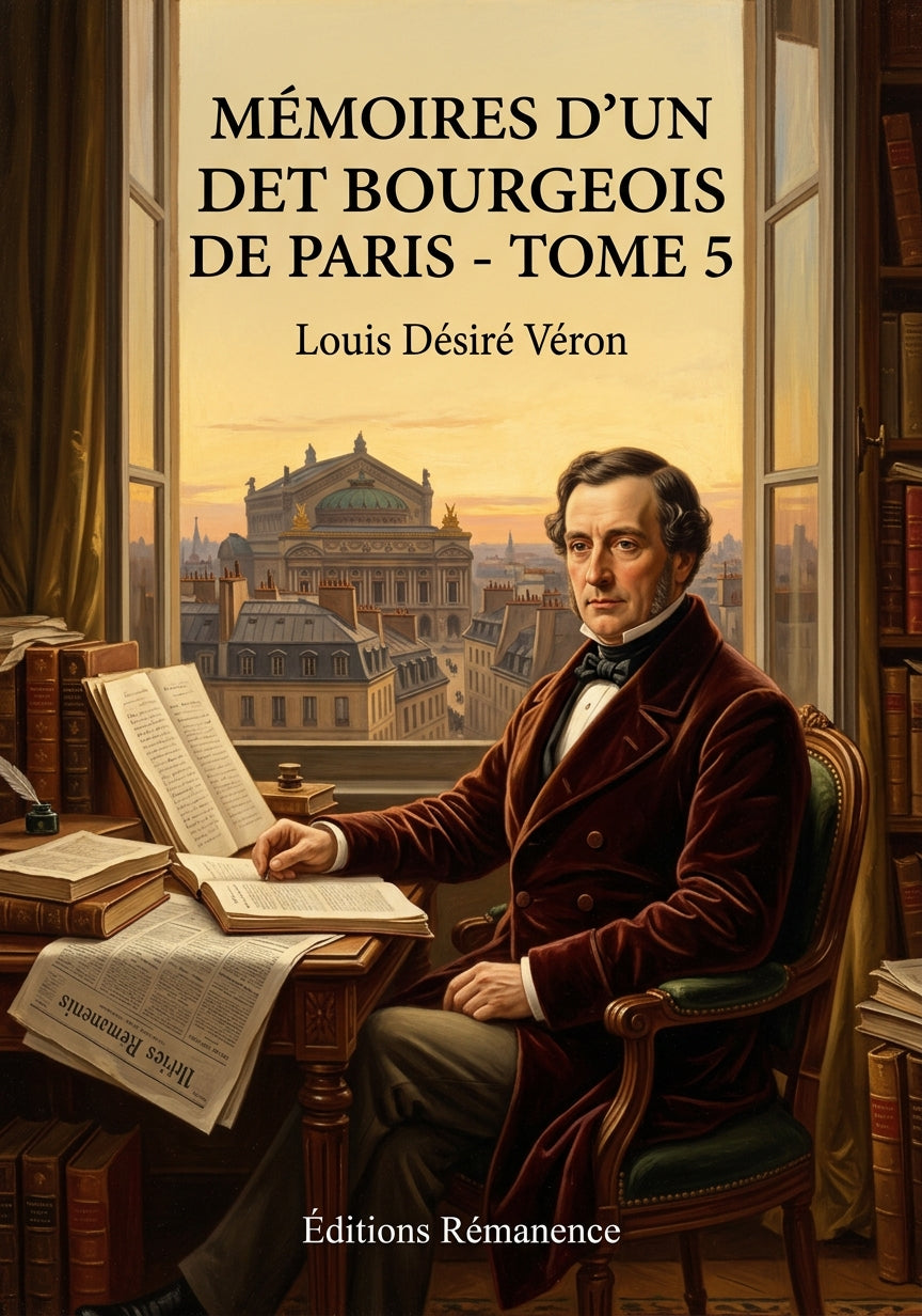 Livre Mémoires d’un bourgeois de Paris - Tome 5 par Louis Désiré Véron - Couverture - Editions Remanence