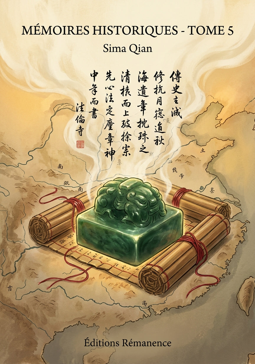 Livre Mémoires historiques - Tome 5 par Sima Qian - Couverture - Editions Remanence