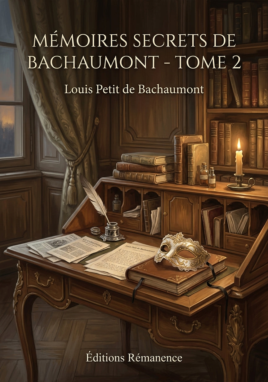 Livre Mémoires secrets de Bachaumont - Tome 2 par Louis Petit de Bachaumont - Couverture - Editions Remanence