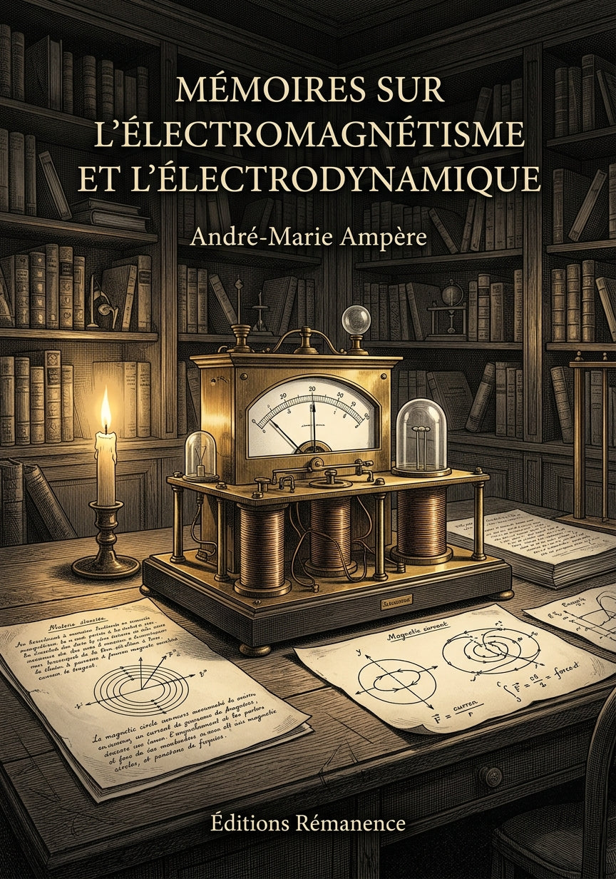 Livre Mémoires sur l’électromagnétisme et l’électrodynamique par André-Marie Ampère - Couverture - Editions Remanence