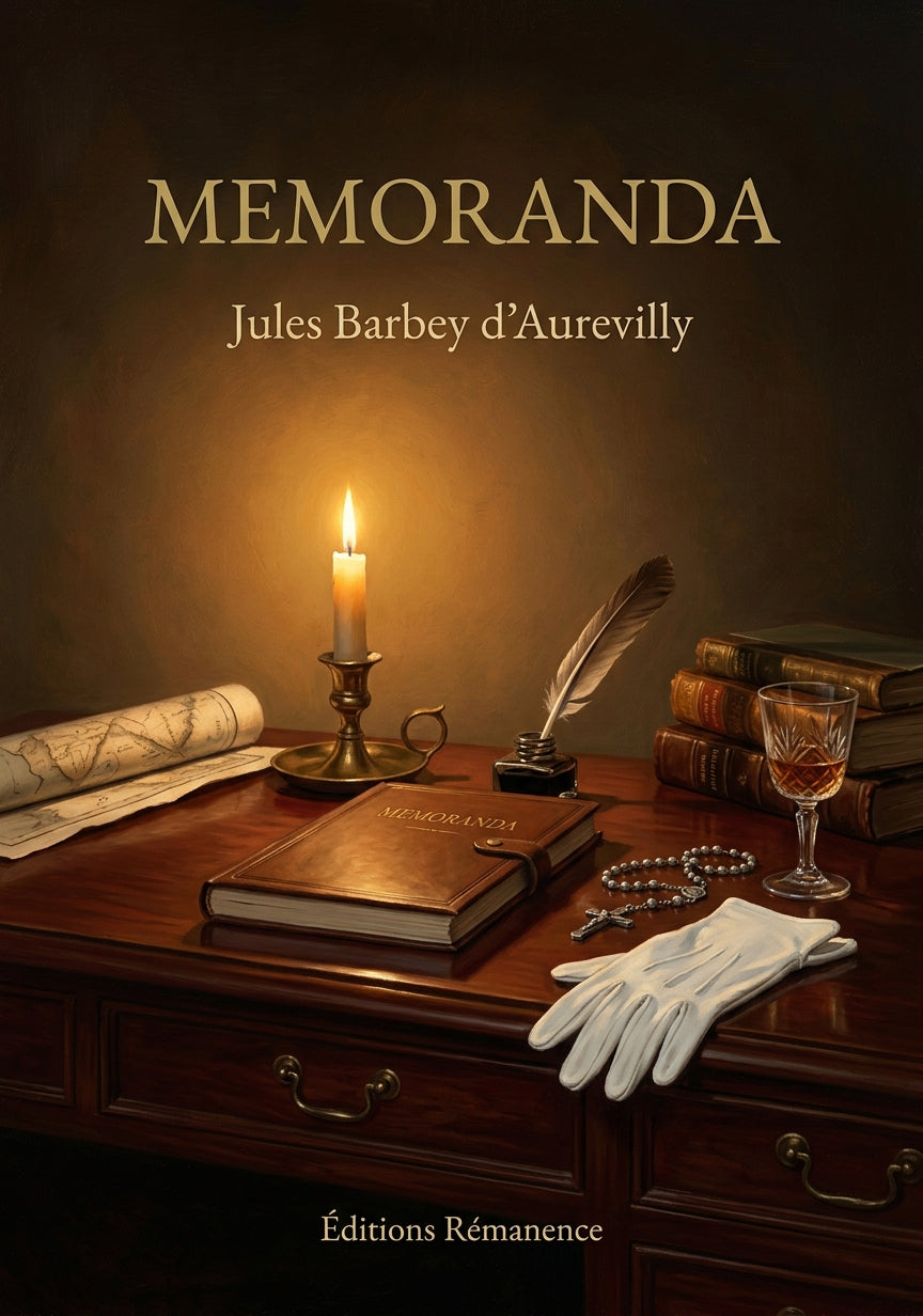 Livre Memoranda par Jules Barbey d’Aurevilly - Couverture - Editions Remanence