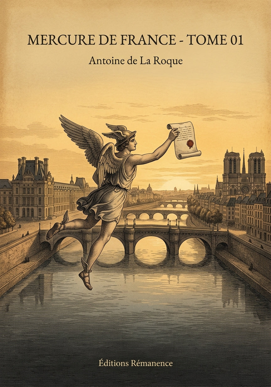 Livre Mercure de France - Tome 01 par Antoine de La Roque - Couverture - Editions Remanence
