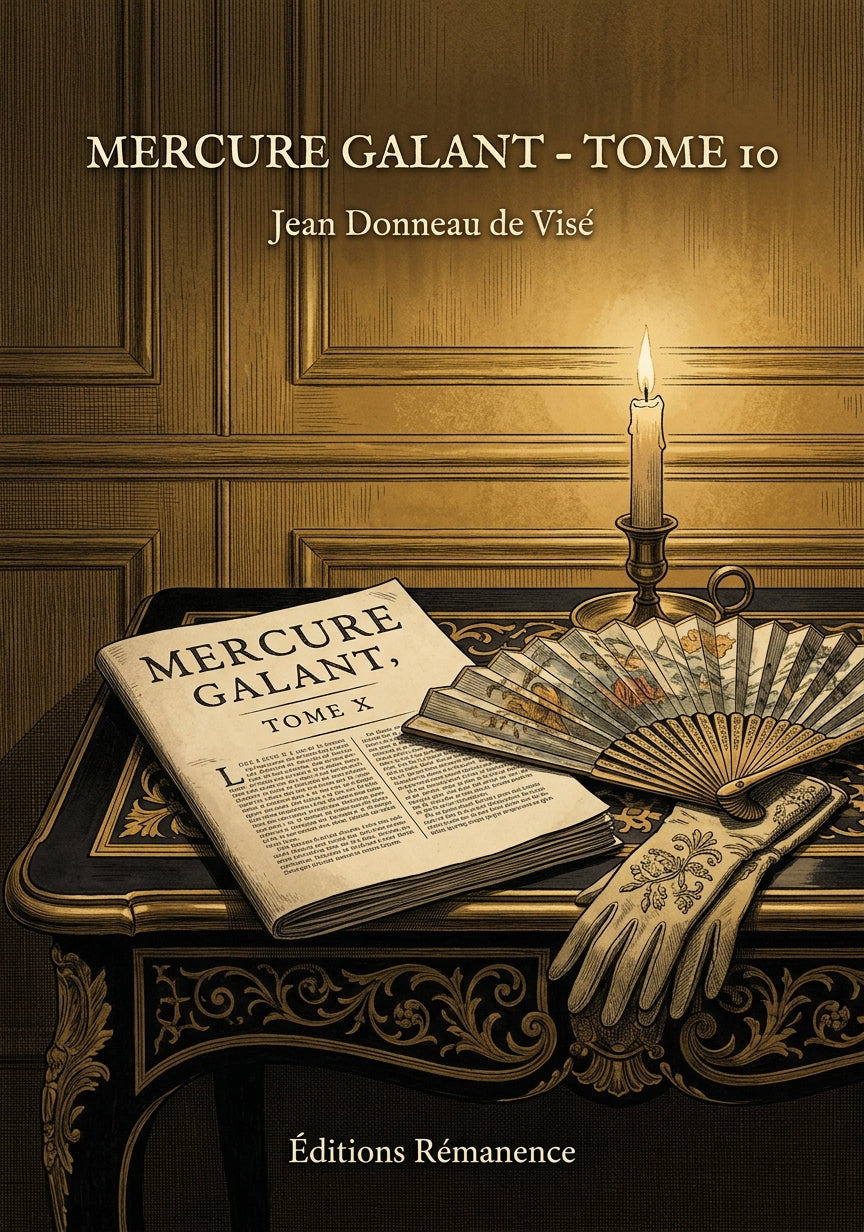 Livre Mercure galant - Tome 10 par Jean Donneau de Visé - Couverture - Editions Remanence