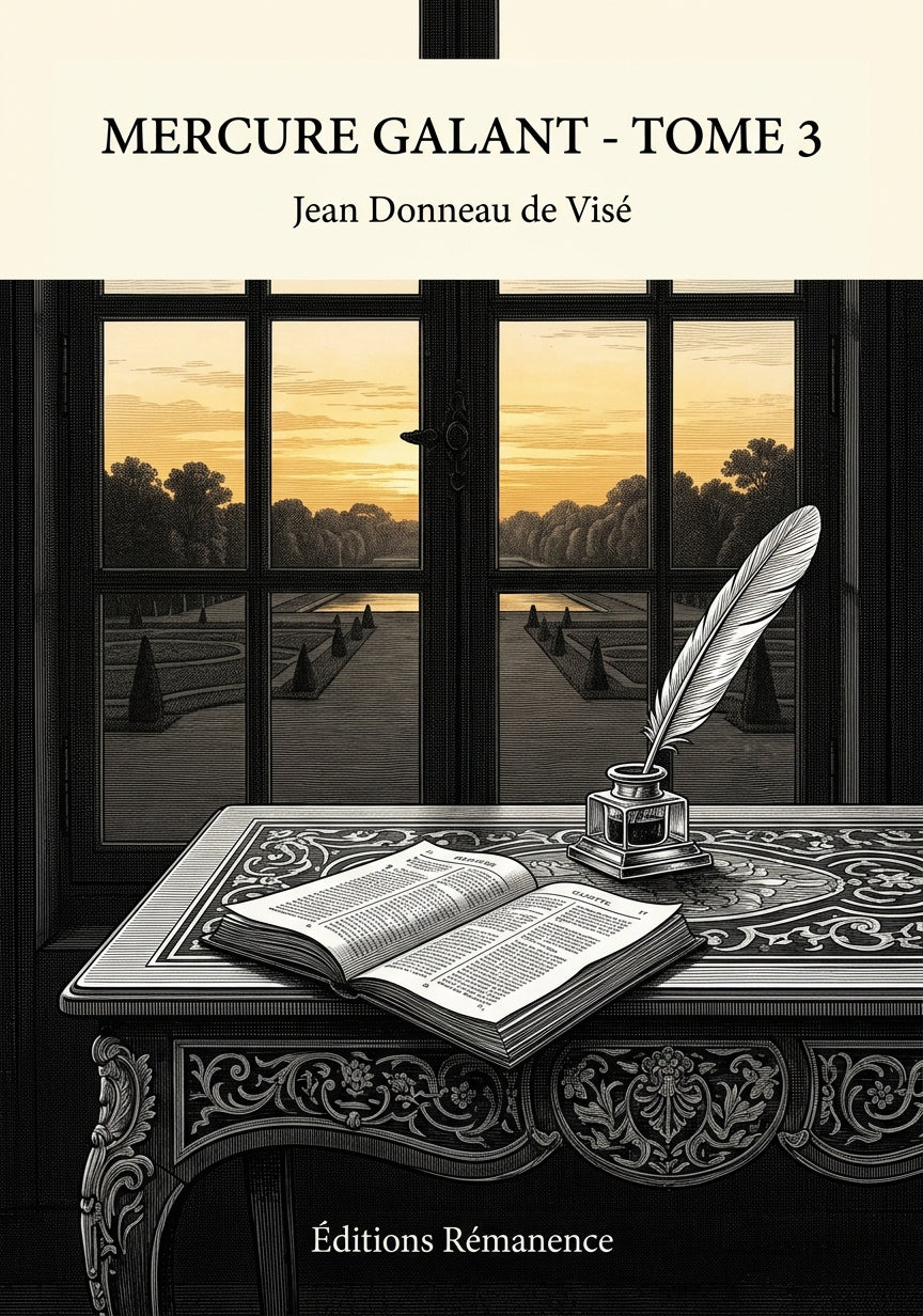 Livre Mercure galant - Tome 3 par Jean Donneau de Visé - Couverture - Editions Remanence