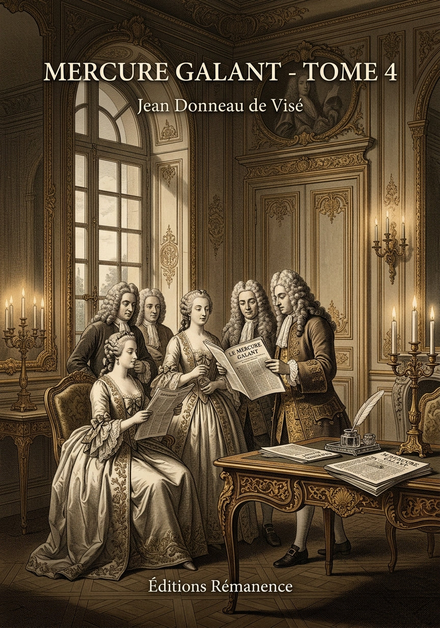 Livre Mercure galant - Tome 4 par Jean Donneau de Visé - Couverture - Editions Remanence