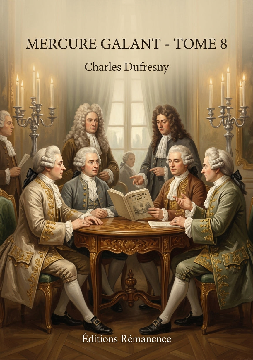 Livre Mercure galant - Tome 8 par Charles Dufresny - Couverture - Editions Remanence