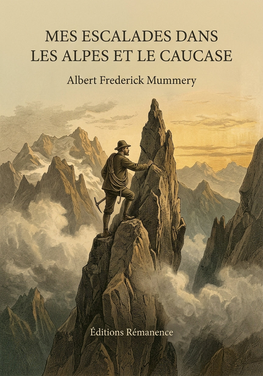 Livre Mes escalades dans les Alpes et le Caucase par Albert Frederick Mummery - Couverture - Editions Remanence