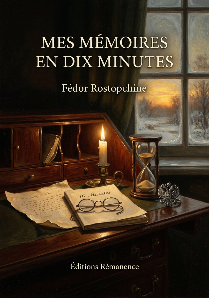 Livre Mes mémoires en dix minutes par Fédor Rostopchine - Couverture - Editions Remanence
