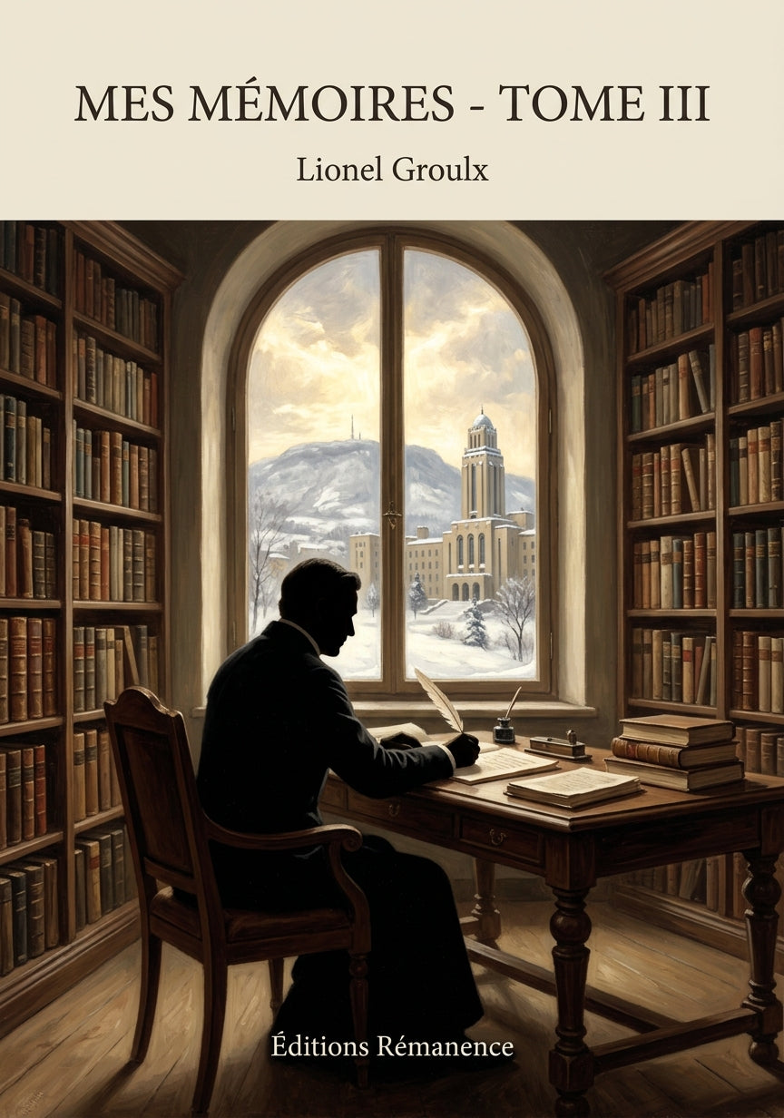 Livre Mes mémoires - Tome III par Lionel Groulx - Couverture - Editions Remanence
