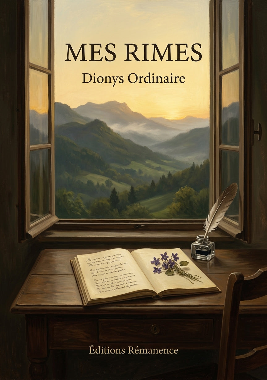 Livre Mes rimes par Dionys Ordinaire - Couverture - Editions Remanence