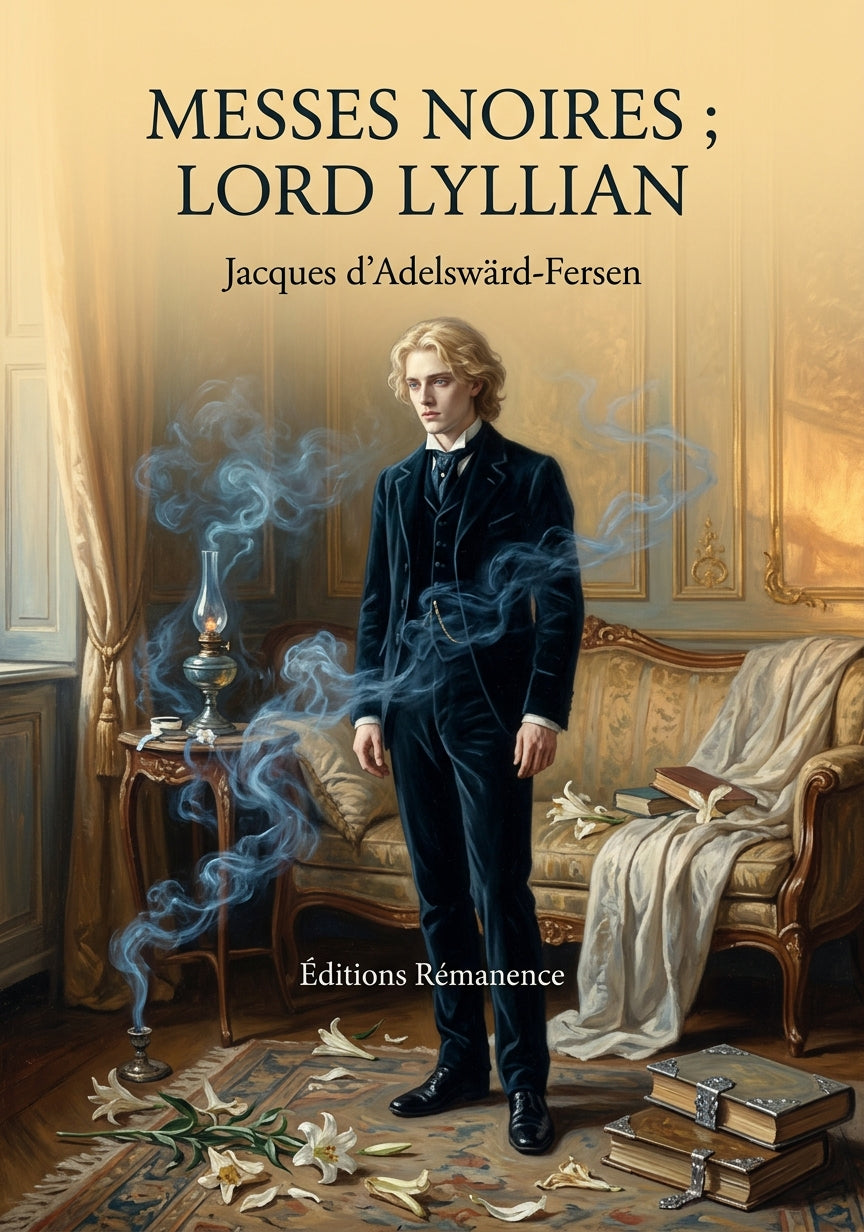 Livre Messes noires ; Lord Lyllian par Jacques d’Adelswärd-Fersen - Couverture - Editions Remanence