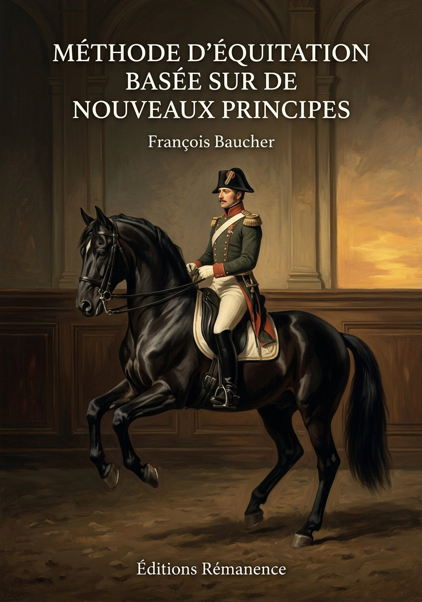 Livre Méthode d’équitation basée sur de nouveaux principes par François Baucher - Couverture - Editions Remanence