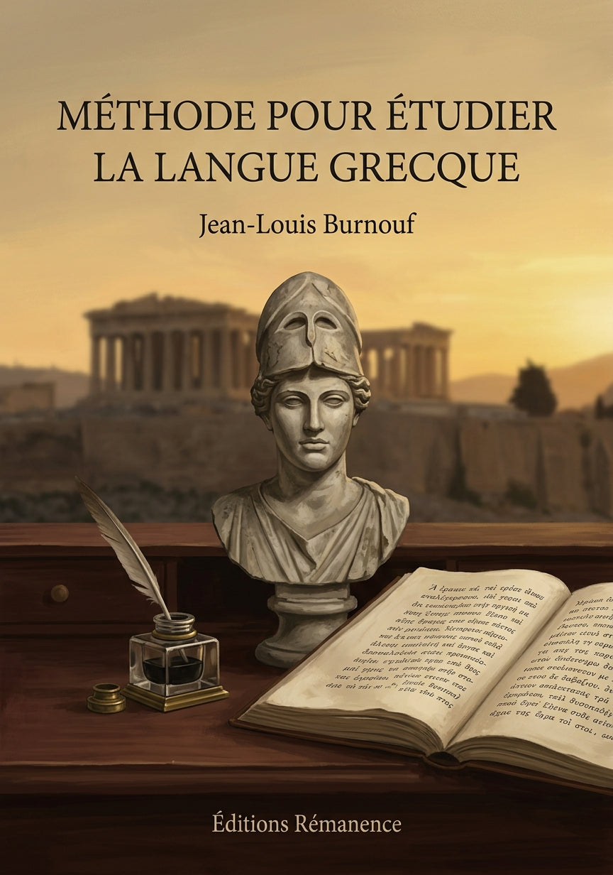 Livre Méthode pour étudier la langue grecque par Jean-Louis Burnouf - Couverture - Editions Remanence