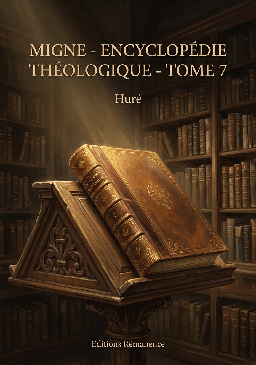 Livre Migne - Encyclopédie théologique - Tome 7 par Huré - Couverture - Editions Remanence