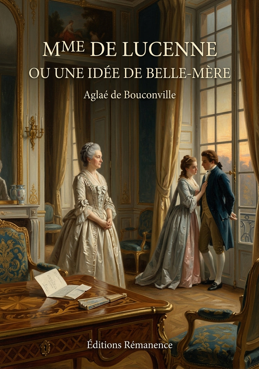 Livre Mme de Lucenne ou Une idée de belle-mère par Aglaé de Bouconville - Couverture - Editions Remanence