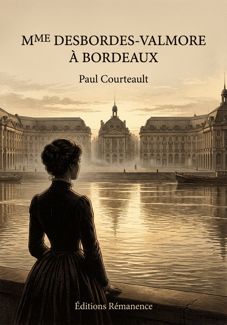 Livre Mme Desbordes-Valmore à Bordeaux par Paul Courteault - Couverture - Editions Remanence