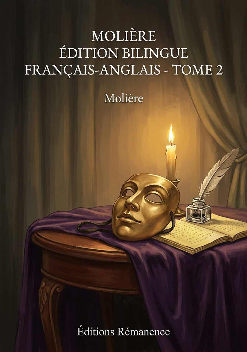 Livre Molière édition bilingue français-anglais - Tome 2 par Molière - Couverture - Editions Remanence