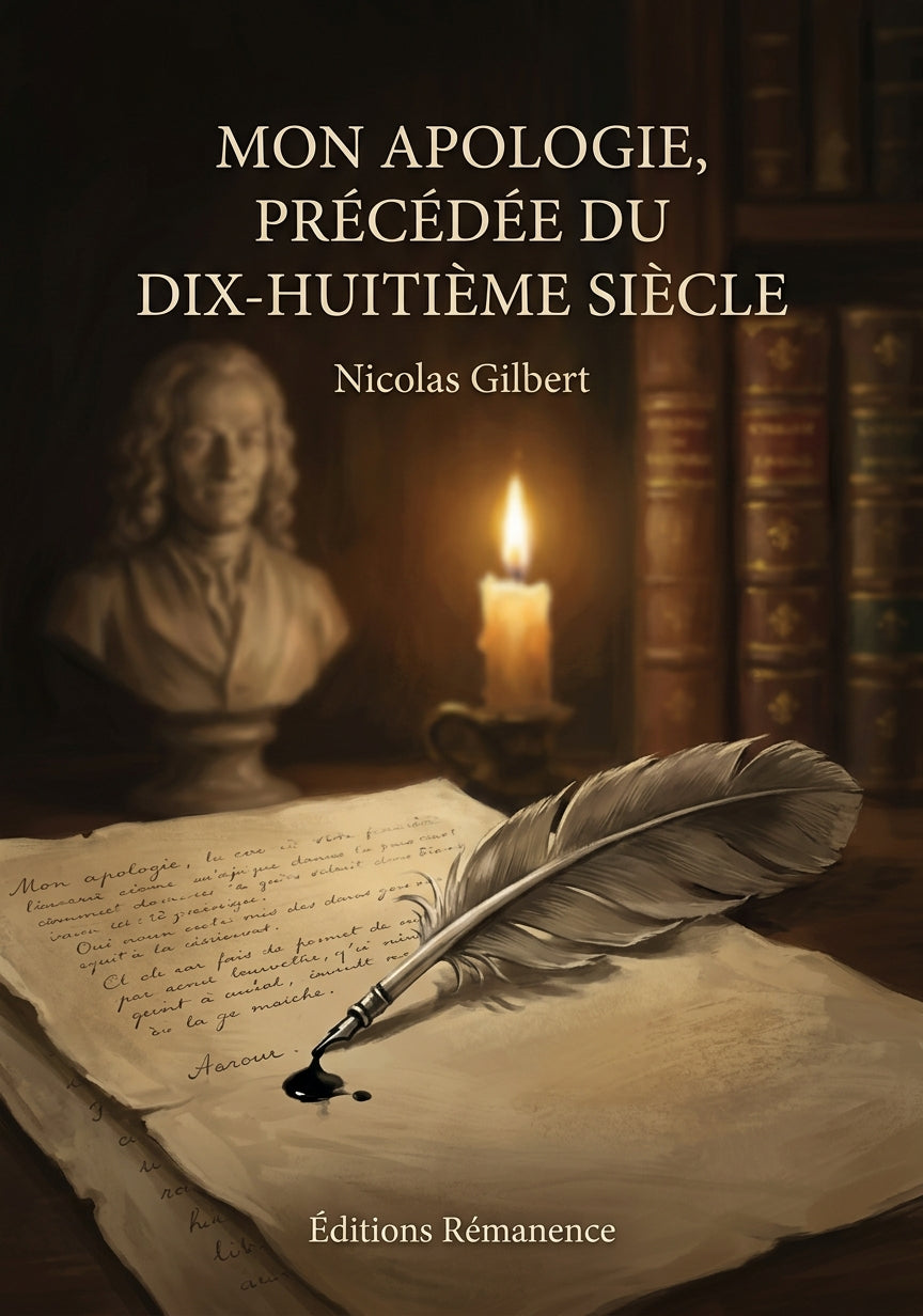 Livre Mon apologie, précédée du Dix-huitième Siècle par Nicolas Gilbert - Couverture - Editions Remanence