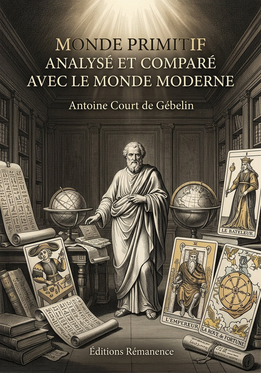 Livre Monde primitif analysé et comparé avec le monde moderne par Antoine Court de Gébelin - Couverture - Editions Remanence