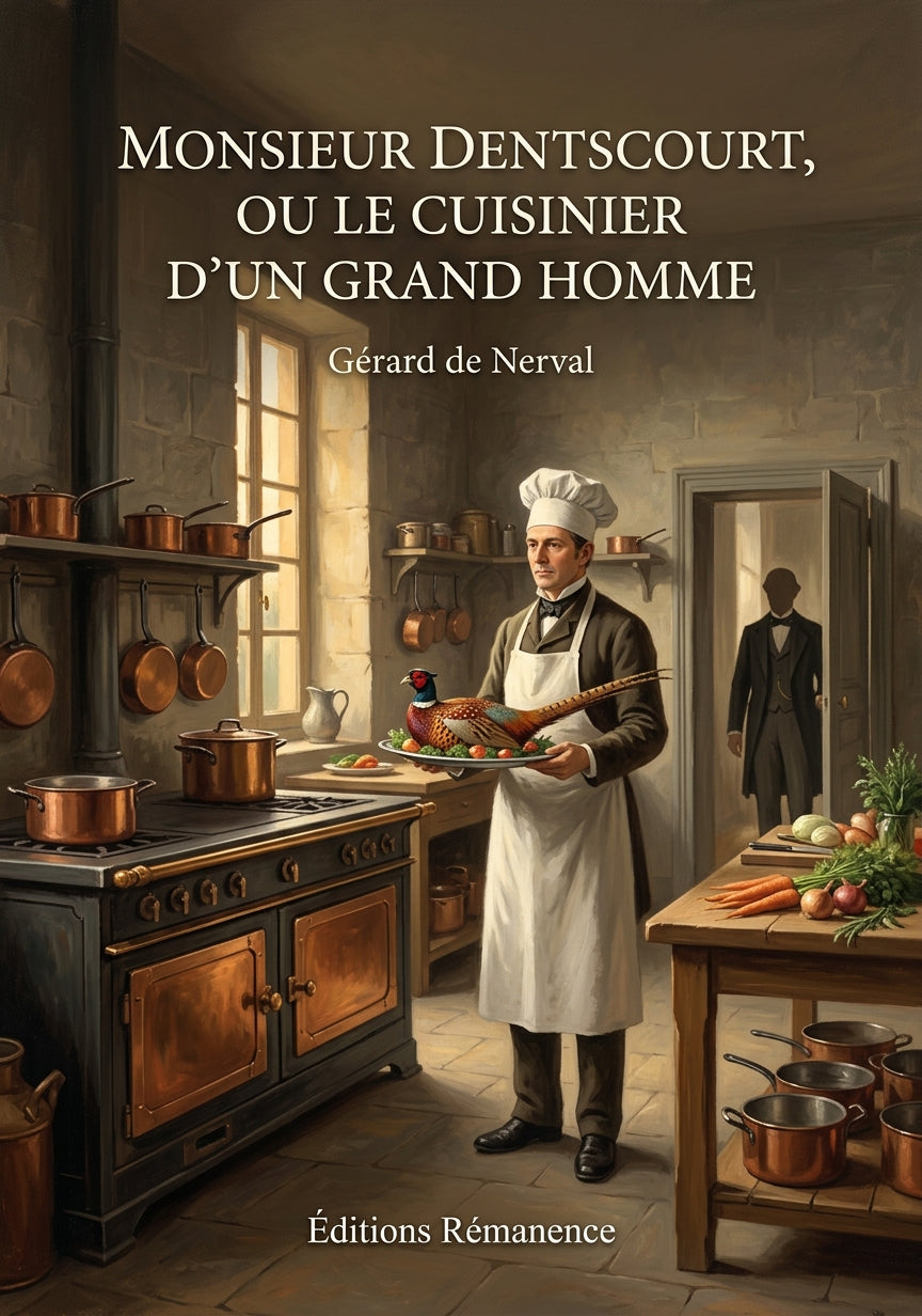 Livre Monsieur Dentscourt, ou le cuisinier d’un grand homme par Gérard de Nerval - Couverture - Editions Remanence
