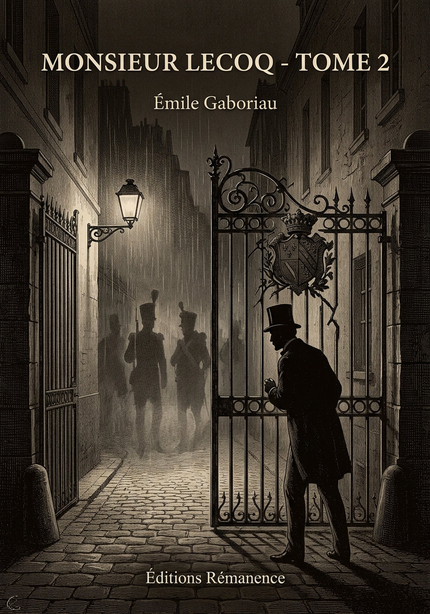 Livre Monsieur Lecoq - Tome 2 par Émile Gaboriau - Couverture - Editions Remanence