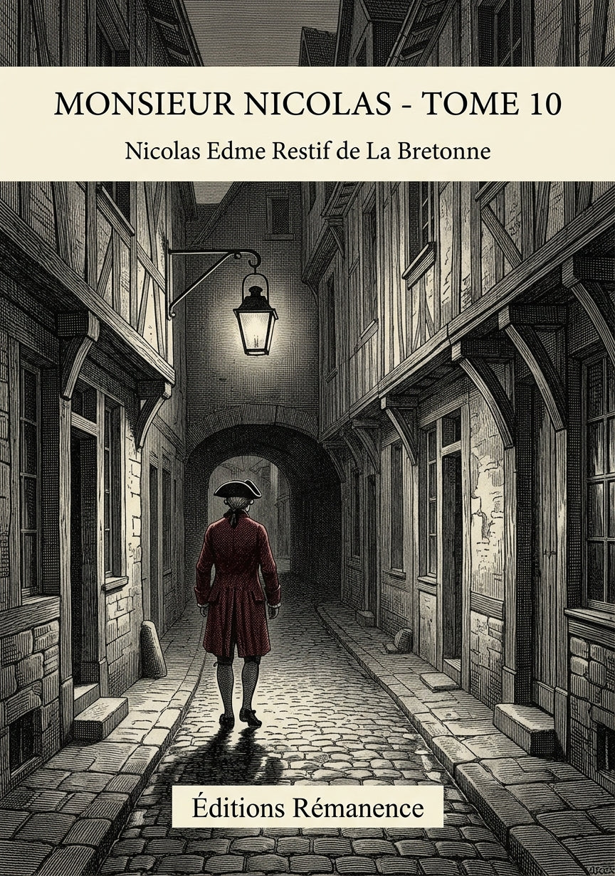 Livre Monsieur Nicolas - Tome 10 par Nicolas Edme Restif de La Bretonne - Couverture - Editions Remanence
