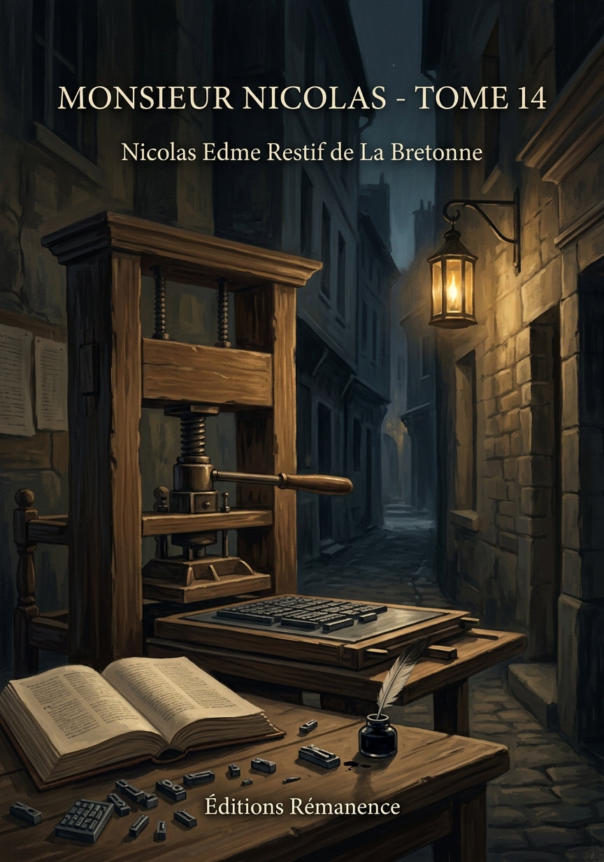 Livre Monsieur Nicolas - Tome 14 par Nicolas Edme Restif de La Bretonne - Couverture - Editions Remanence