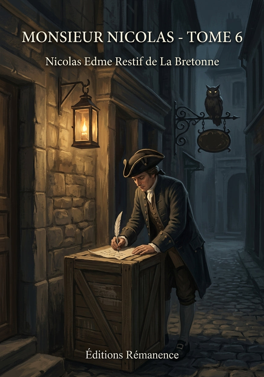 Livre Monsieur Nicolas - Tome 6 par Nicolas Edme Restif de La Bretonne - Couverture - Editions Remanence
