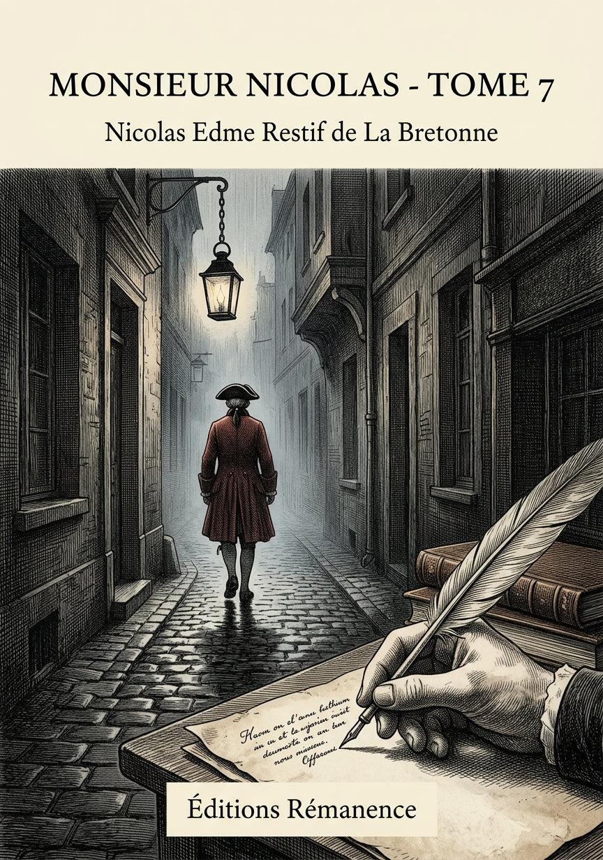 Livre Monsieur Nicolas - Tome 7 par Nicolas Edme Restif de La Bretonne - Couverture - Editions Remanence