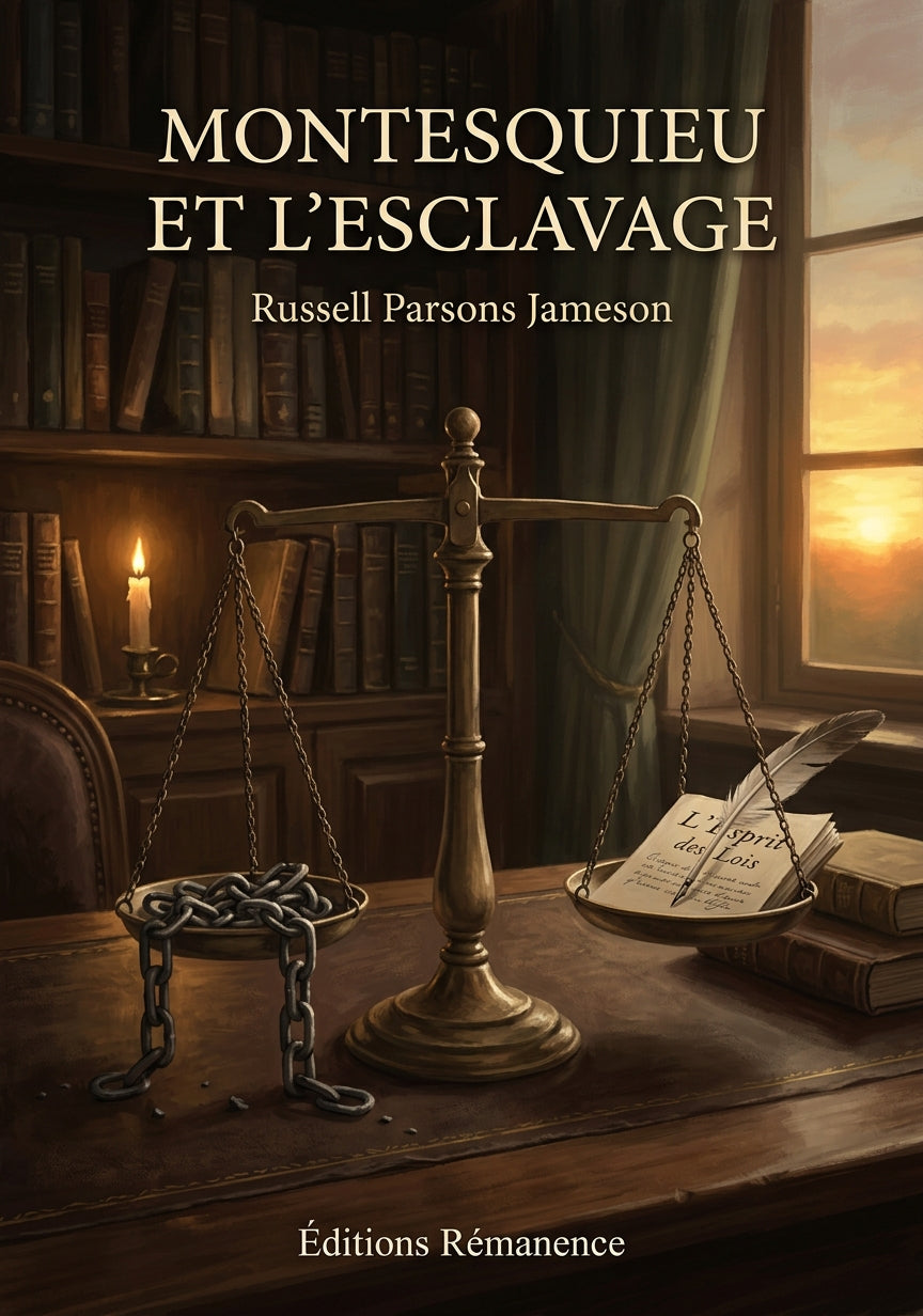 Livre Montesquieu et l’esclavage par Russell Parsons Jameson - Couverture - Editions Remanence