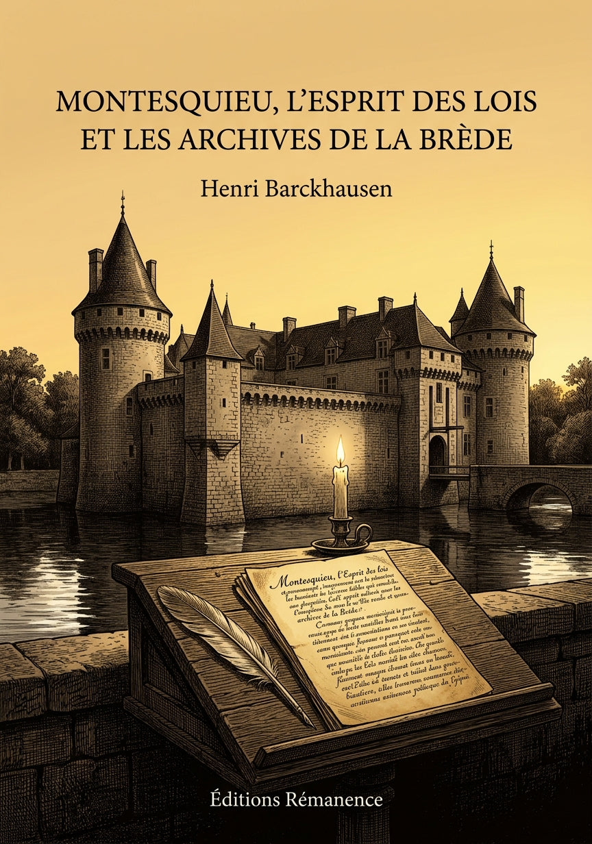 Livre Montesquieu, l’Esprit des lois et les archives de La Brède par Henri Barckhausen - Couverture - Editions Remanence