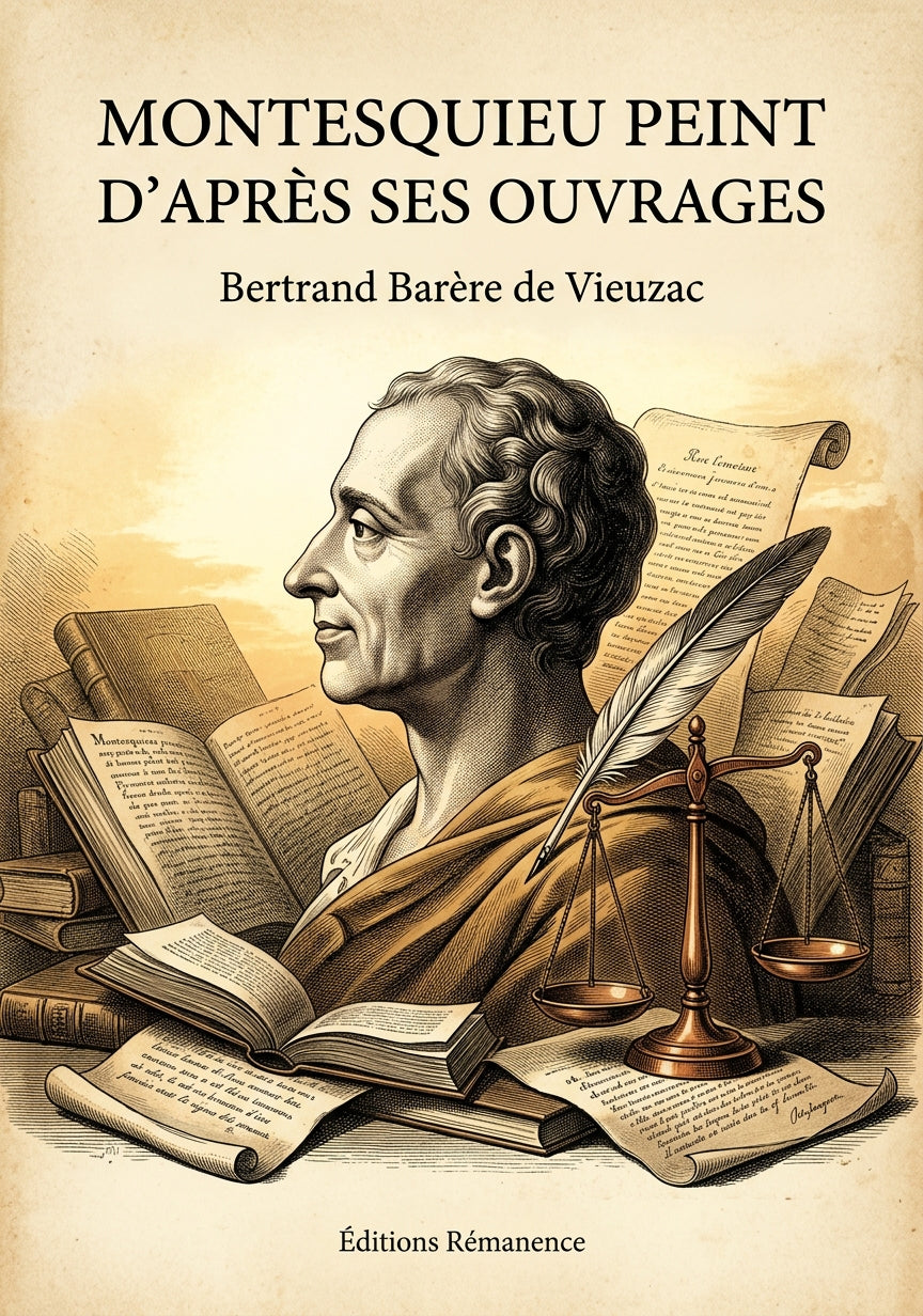 Livre Montesquieu peint d’après ses ouvrages par Bertrand Barère de Vieuzac - Couverture - Editions Remanence